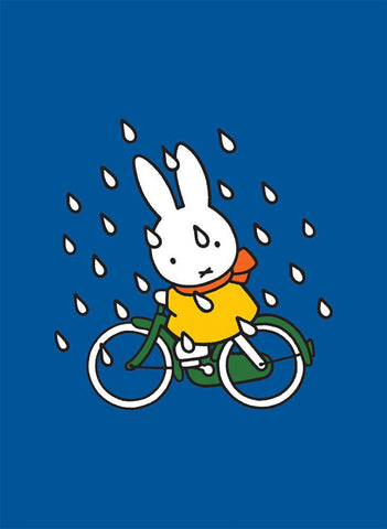 Miffy on Her Bike in the Rain Mini Poster Mini Poster