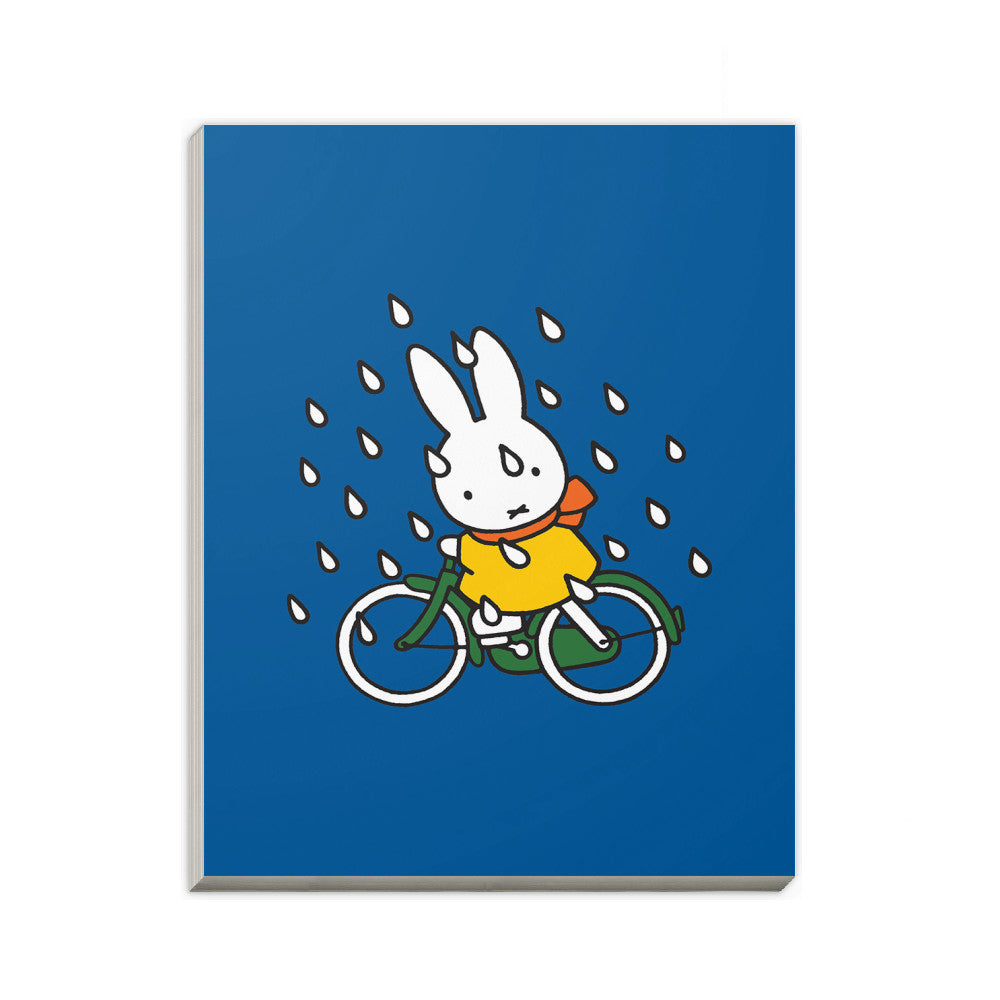 Miffy on Her Bike in the Rain A6 Notepad