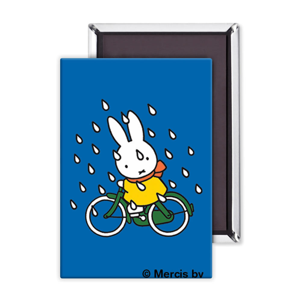 Miffy on Her Bike in the Rain Magnet