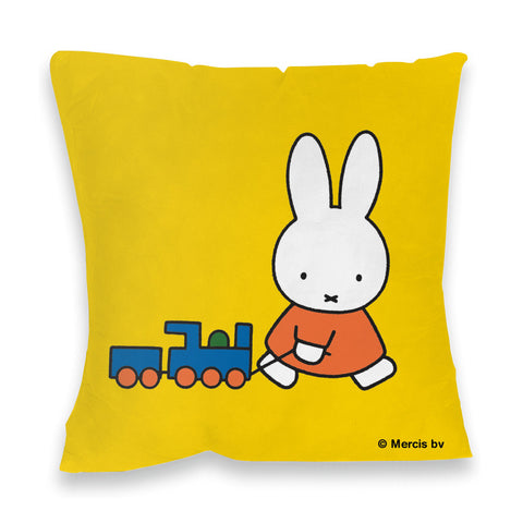 Miffy Pulling a Toy Train Cushion
