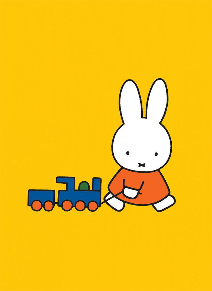 Miffy Pulling a Toy Train Mini Poster Mini Poster