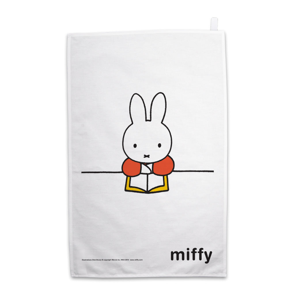 Miffy Reading a Book Tea Towel