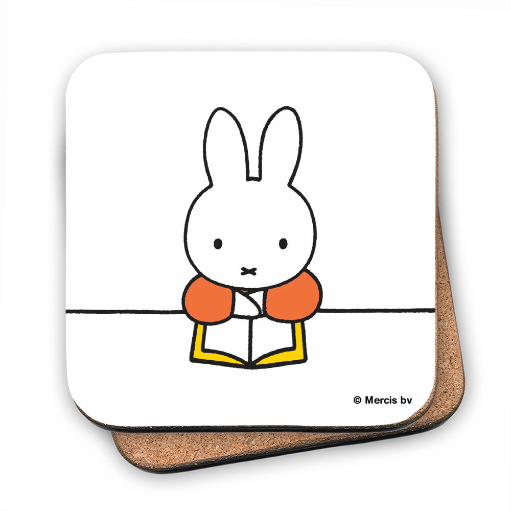 Miffy Reading a Book Cork Coaster