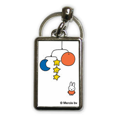 Miffy with a Planet Mobile Metal Keyring