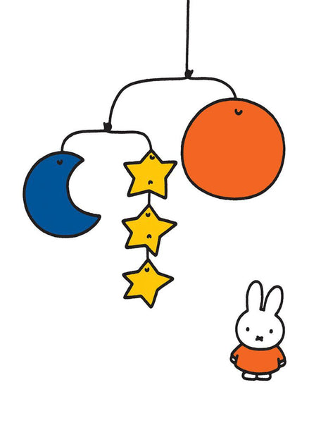 Miffy Sat on the Moon Mini Poster – Miffy Shop