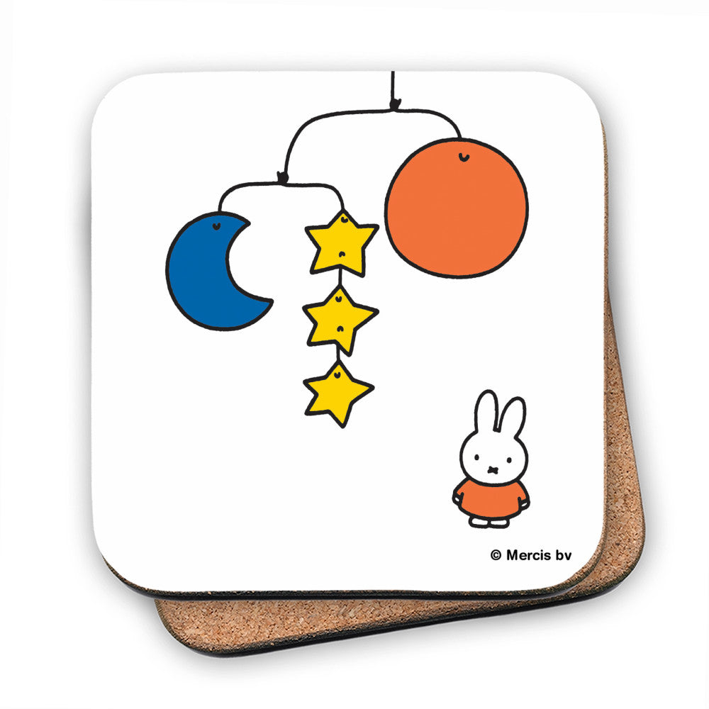 Miffy with a Planet Mobile Cork Coaster
