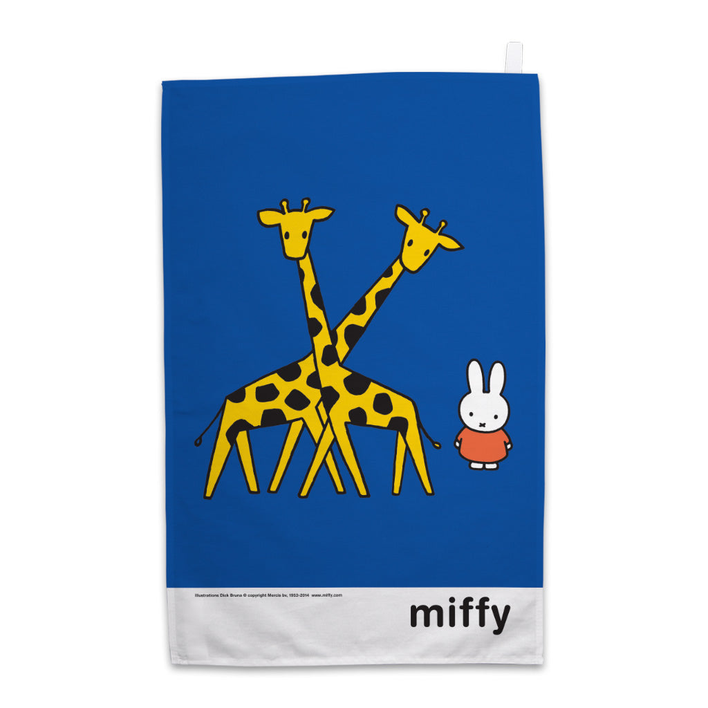 Miffy with Two Giraffes Tea Towel