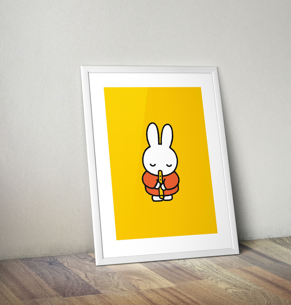 Miffy Playing the Recorder Framed Mini Poster Framed Mini Poster
