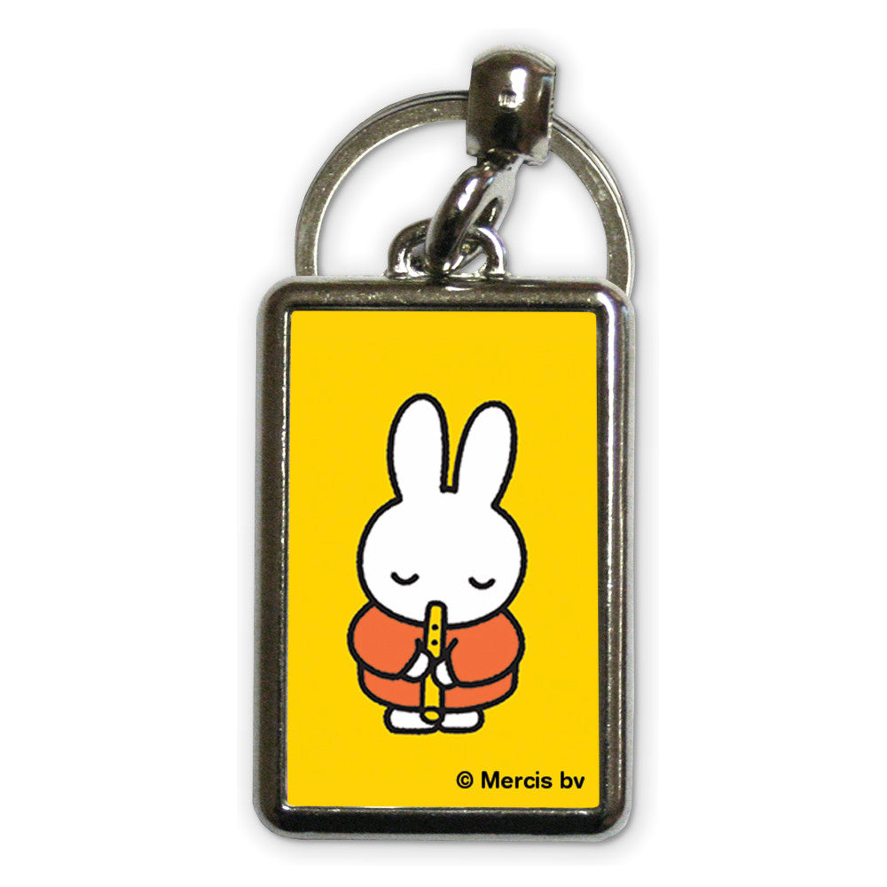 Miffy Playing the Recorder Metal Keyring