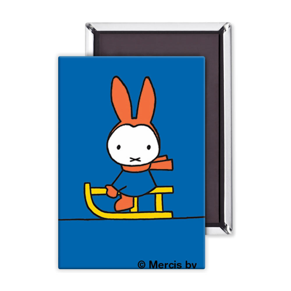 Miffy Playing on a Sleigh Magnet