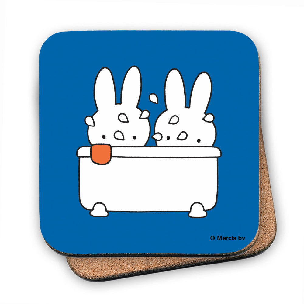 Miffy Taking a Bath Cork Coaster