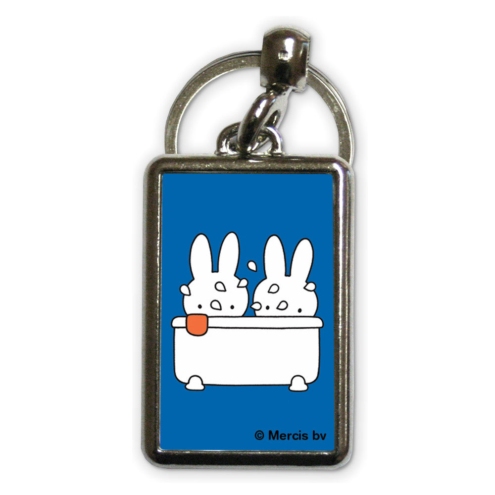 Miffy Taking a Bath Metal Keyring