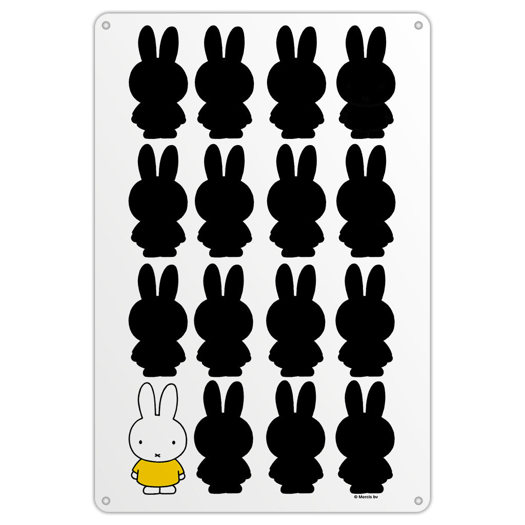 Miffy Silhouette Metal Sign