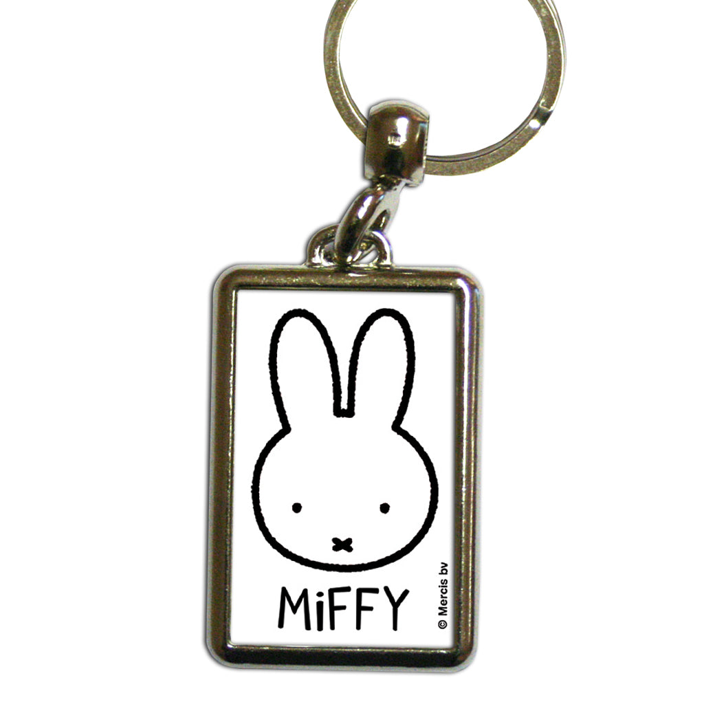 Miffy Face Metal Keyring