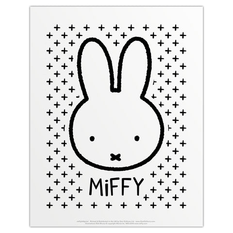 Miffy Sat on the Moon Mini Poster – Miffy Shop