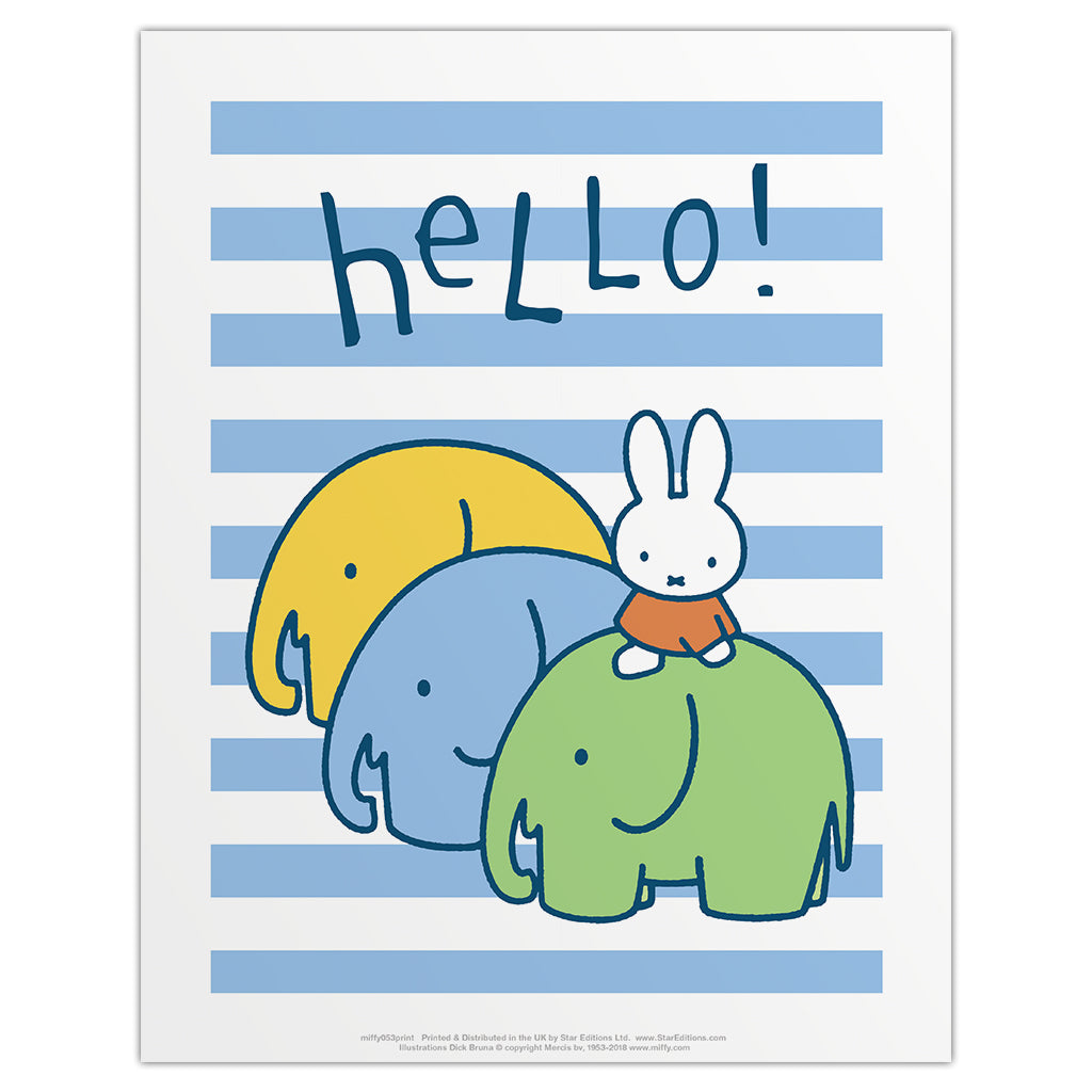 Miffy Elephants Mini Poster