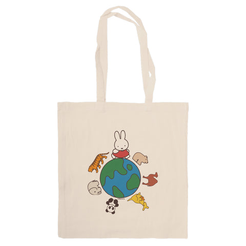 Miffy Animals Globe Tote Bag