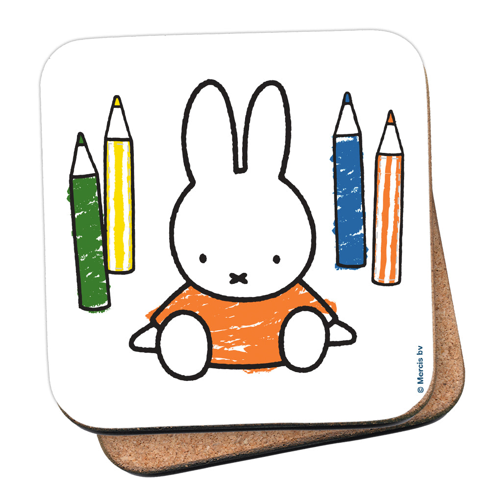 Miffy Colouring Pencils Cork Coaster