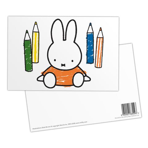Miffy Colouring Pencils Postcard