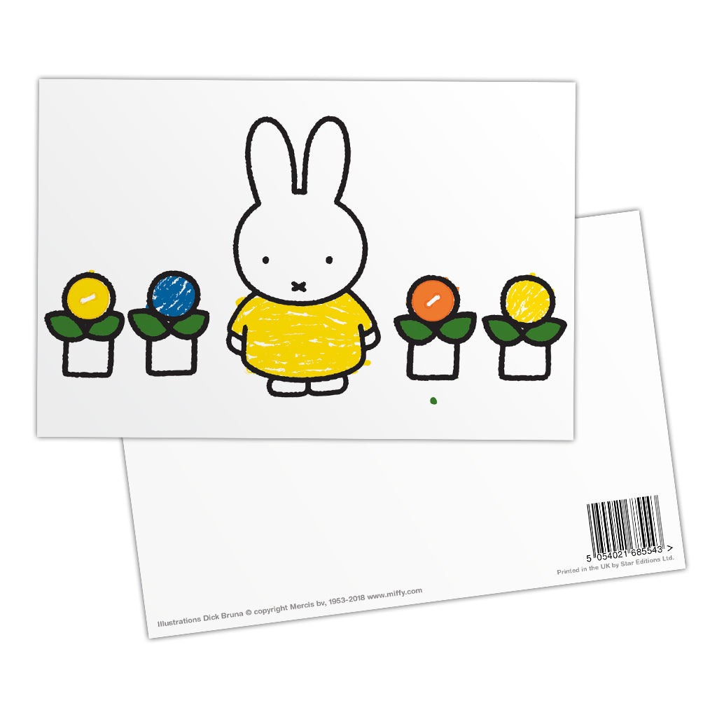 Miffy Yellow Dress Postcard