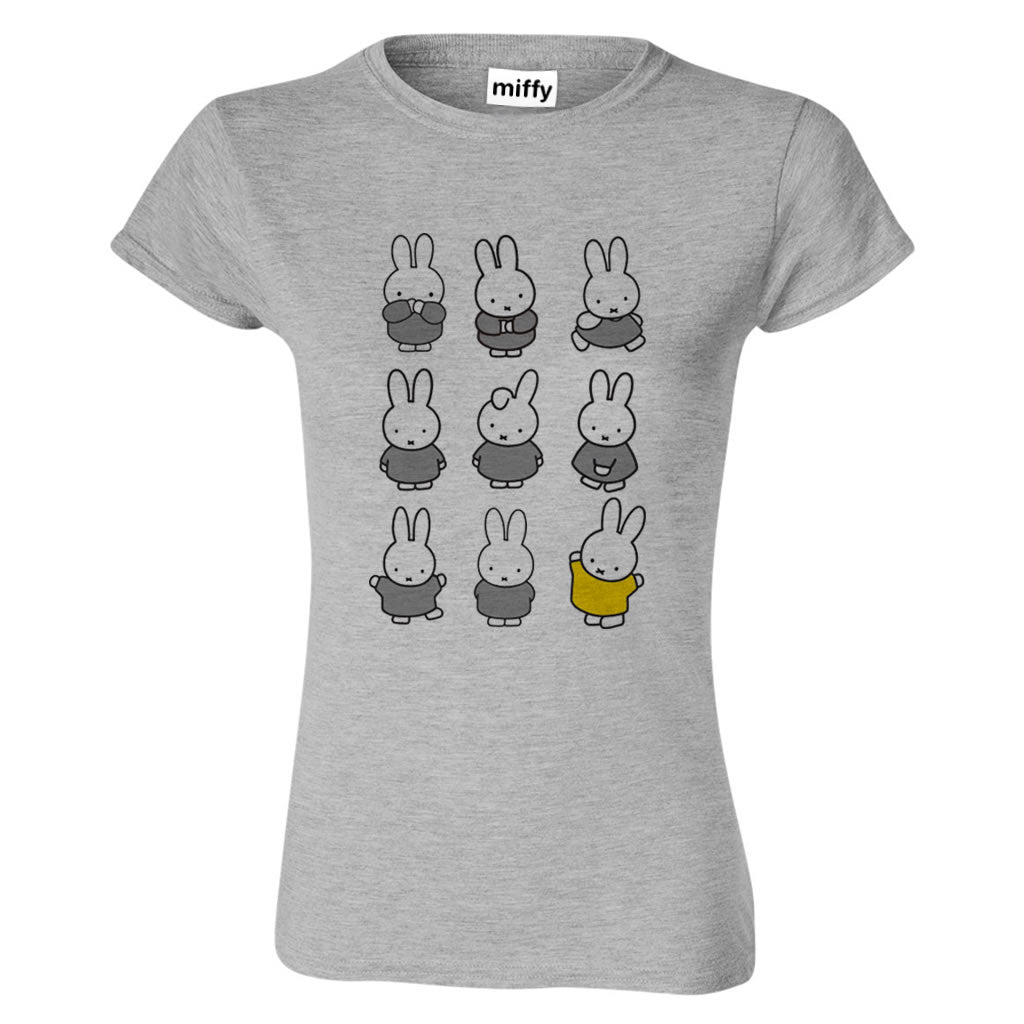 ladies miffy yellow dress - grey T-Shirt