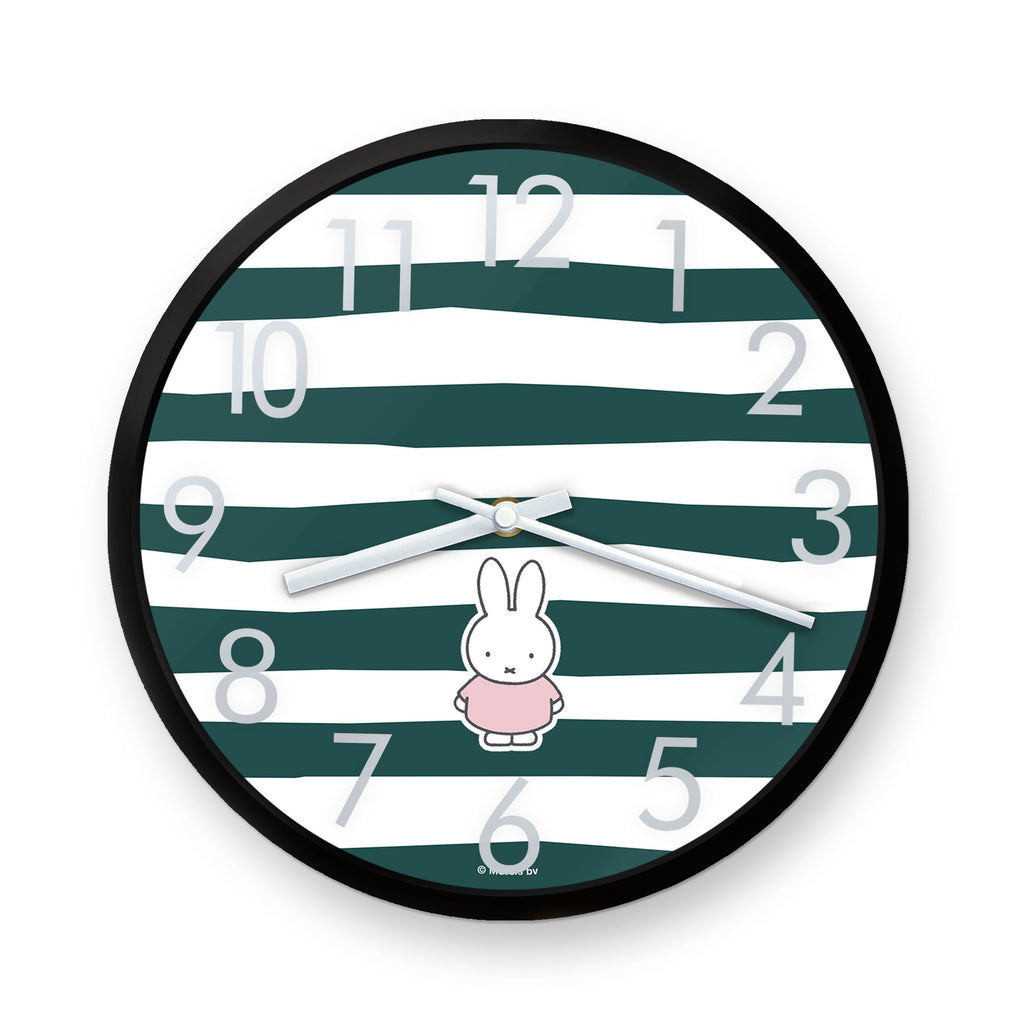 miffy floral expression stripes clock
