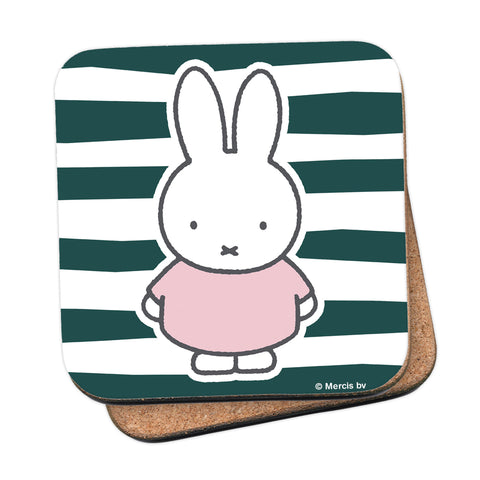 miffy floral expression stripes coaster