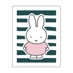 miffy floral expression stripes mini poster