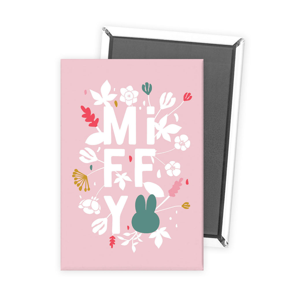 miffy floral expression pink magnet
