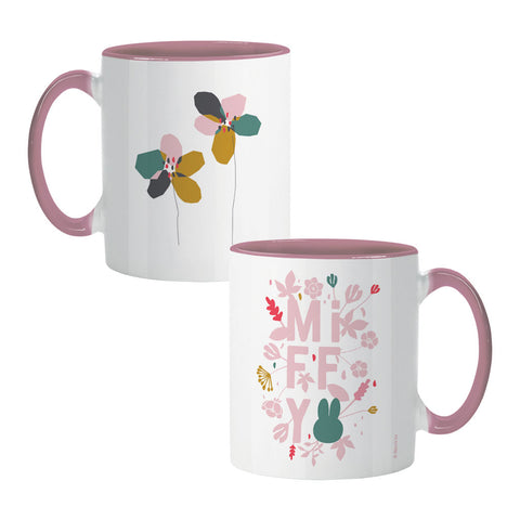 miffy floral expression pink colour insert mug