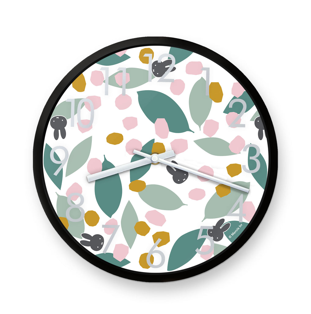 miffy floral expression teal clock