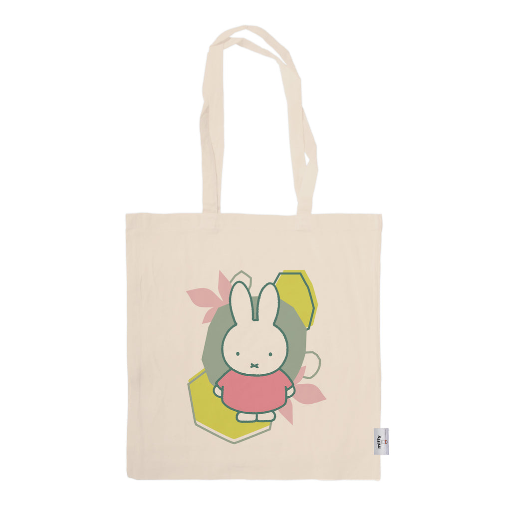 miffy floral expression pink dress tote bag