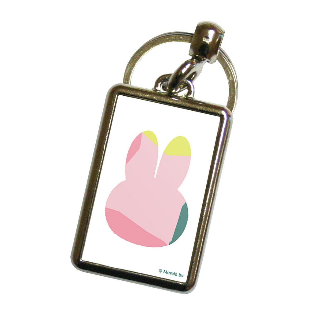 miffy floral expression pink pattern metal keyring