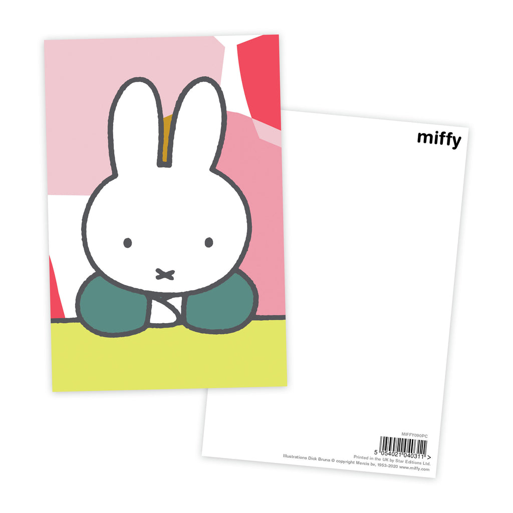 miffy floral expression pose postcard