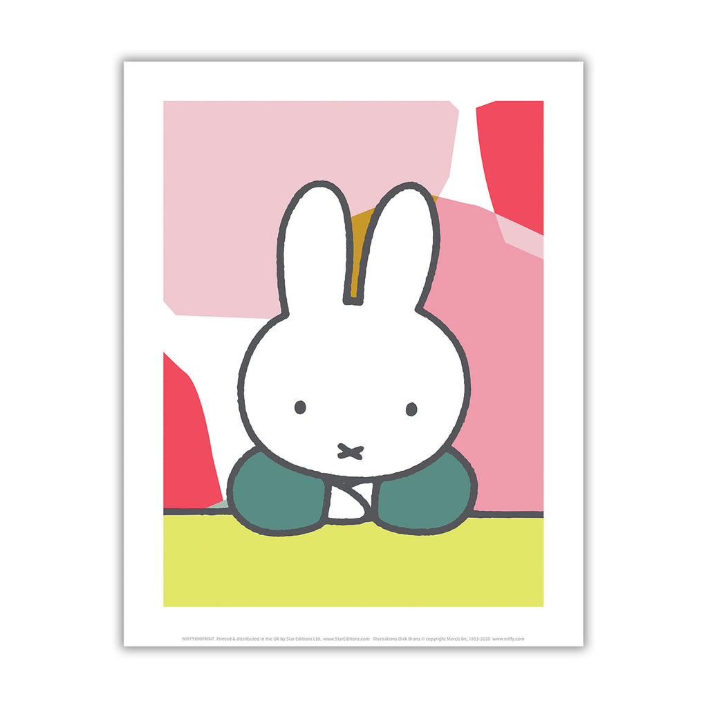 miffy floral expression pose mini poster