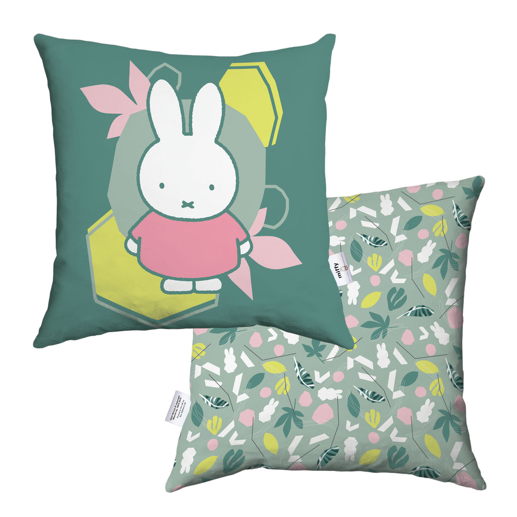 miffy floral expression pink dress cushion