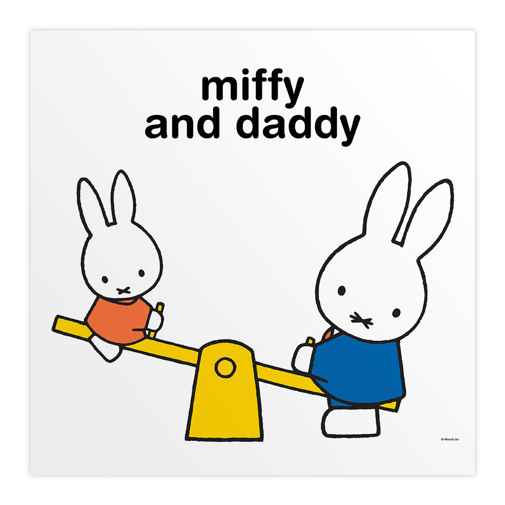 miffy and daddy Personalised Square Print