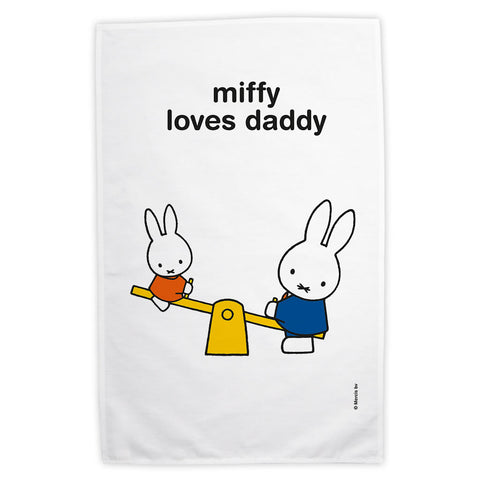 miffy loves daddy Personalised Tea Towel
