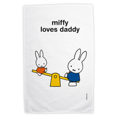 miffy loves daddy Personalised Tea Towel