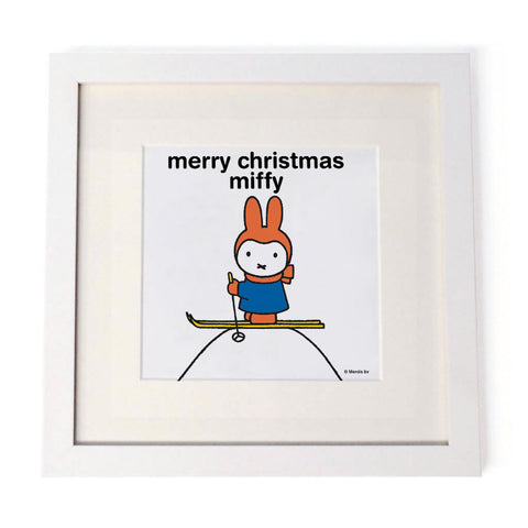 merry christmas miffy Personalised White Framed Square Print
