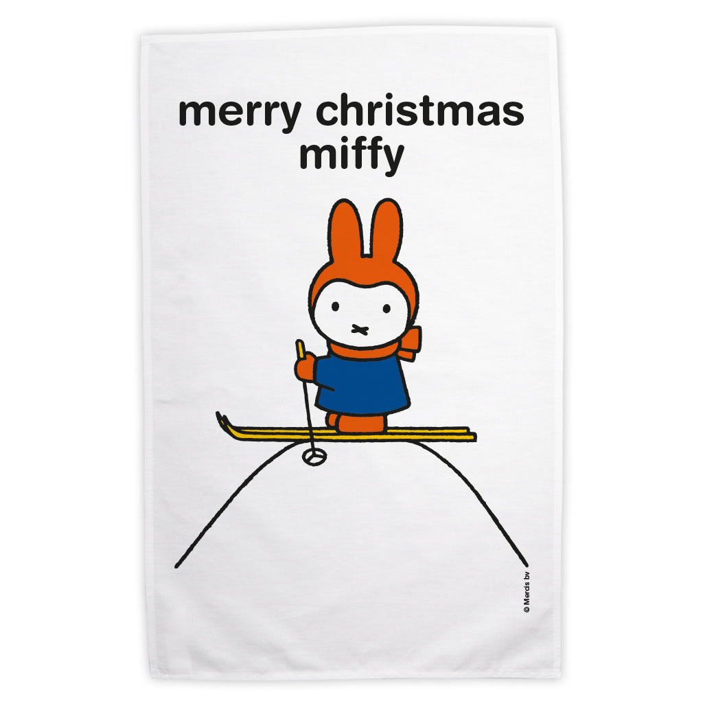 merry christmas miffy Personalised Tea Towel