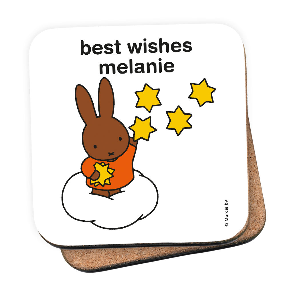 best wishes melanie Personalised Coaster