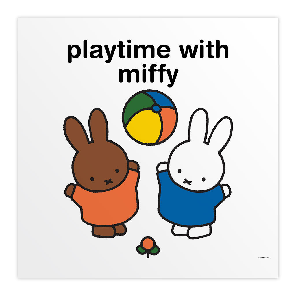 playtime with miffy Personalised Square Print