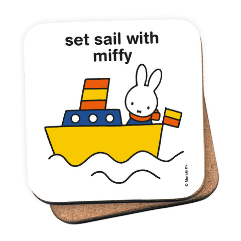 set sail with miffy Personalised Coaster