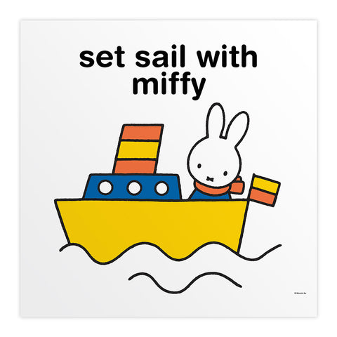 set sail with miffy Personalised Square Print