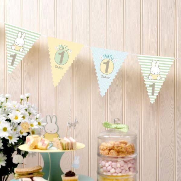 Miffy 1st Birthday Bunting Charming Gift For Fans Young Old Miffy 1st Birthday Bunting Charming Gift For Fans Young Old