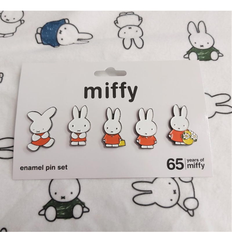 Limited Edition Miffy Evolution 65th Anniversary 5 Enamel Pin Set